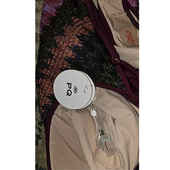 NWT Anthropologie PQ Joy Scoop-Neck One-Piece Swimsuit $154 LARGE Ariel Burgundy - Picture 5 of 7